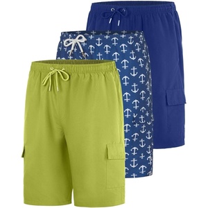 image:imageReal Essentials 3 Pack Boys Swim Trunks with Pockets  Swimsuit with Mesh Lining UPF 50Set 1