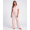 image:imageReal Essentials Ladies SS Notch Collar Button Up and Open Bottom Pant SetFestival Bloom Hearts  Magano Calcite Stripe