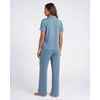 image:imageReal Essentials Ladies SS Notch Collar Button Up and Open Bottom Pant SetFestival Bloom Hearts  Magano Calcite Stripe