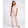 image:imageReal Essentials Ladies SS Notch Collar Button Up and Open Bottom Pant SetNavy Blazer Flowers  Pearl Flowers