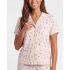 image:imageReal Essentials Ladies SS Notch Collar Button Up and Open Bottom Pant SetNavy Blazer Flowers  Pearl Flowers