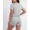 image:imageReal Essentials Ladies SS Yummy Boxy Tee and Elastic Band Sleep Short SetGrey Heather  Solid Orchid Petal