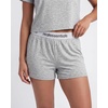 image:imageReal Essentials Ladies SS Yummy Boxy Tee and Elastic Band Sleep Short SetGrey Heather  Solid Orchid Petal