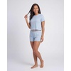 image:imageReal Essentials Ladies SS Yummy Boxy Tee and Elastic Band Sleep Short SetSolid Ballad Blue  Solid Pale Lilac