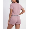 image:imageReal Essentials Ladies SS Yummy Boxy Tee and Elastic Band Sleep Short SetSolid Ballad Blue  Solid Pale Lilac