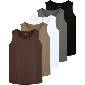 image:imageReal Essentials 5 Pack Mens DryFit Muscle Tank Top Sleeveless Shirts Workout Tees Athletic Gym Big amp Tall AvailableSet 10