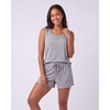 image:imageReal Essentials Ladies SS Yummy Crew Tank and Short Pajama SetGrey Heather