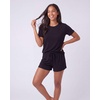 image:imageReal Essentials Ladies SS Yummy Crew Tank and Short Pajama SetSolid Black
