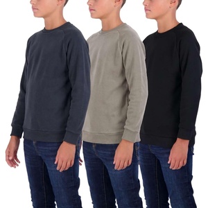 image:imageReal Essentials 3 Pack Boys Fleece Crew Neck Long Sleeve Sweatshirt  Soft Pullover Sweaters for Youth Kids Boys amp GirlsSet 10