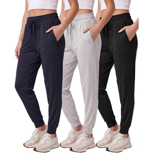 image:imageReal Essentials 3 Pack Womens Lounge Joggers Sweatpants with Pockets Yoga Running Athletic Workout Available in Plus SizeSet 14