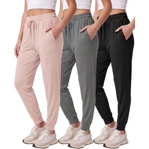 image:imageReal Essentials 3 Pack Womens Lounge Joggers Sweatpants with Pockets Yoga Running Athletic Workout Available in Plus SizeSet 15
