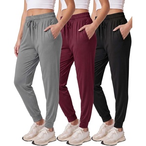 image:imageReal Essentials 3 Pack Womens Lounge Joggers Sweatpants with Pockets Yoga Running Athletic Workout Available in Plus SizeSet 17