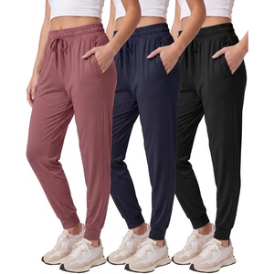 image:imageReal Essentials 3 Pack Womens Lounge Joggers Sweatpants with Pockets Yoga Running Athletic Workout Available in Plus SizeSet 18
