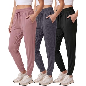 image:imageReal Essentials 3 Pack Womens Lounge Joggers Sweatpants with Pockets Yoga Running Athletic Workout Available in Plus SizeSet 20