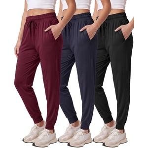 image:imageReal Essentials 3 Pack Womens Lounge Joggers Sweatpants with Pockets Yoga Running Athletic Workout Available in Plus SizeSet 3