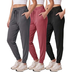 image:imageReal Essentials 3 Pack Womens Lounge Joggers Sweatpants with Pockets Yoga Running Athletic Workout Available in Plus SizeSet 6