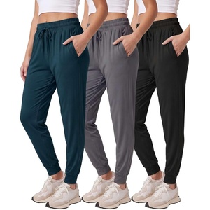 image:imageReal Essentials 3 Pack Womens Lounge Joggers Sweatpants with Pockets Yoga Running Athletic Workout Available in Plus SizeSet 9