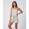 image:imageLadies Lace Trim Cami and Short SetSolid Chocolate Torte  Solid Moonbeam