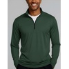 image:imageReal Essentials 3 Pack Mens DryFit Active Quarter Zip Long Sleeve Athletic Performance Pullover Available in Big amp TallSet H