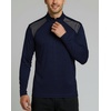image:imageReal Essentials 3 Pack Mens DryFit Active Quarter Zip Long Sleeve Athletic Performance Pullover Available in Big amp TallSet J