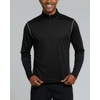 image:imageReal Essentials 3 Pack Mens DryFit Active Quarter Zip Long Sleeve Athletic Performance Pullover Available in Big amp TallSet K