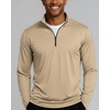 image:imageReal Essentials 3 Pack Mens DryFit Active Quarter Zip Long Sleeve Athletic Performance Pullover Available in Big amp TallSet M