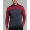 image:imageReal Essentials 3 Pack Mens DryFit Active Quarter Zip Long Sleeve Athletic Performance Pullover Available in Big amp TallSet a
