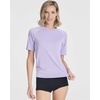 image:imageReal Essentials 4 Pack Womens Short Sleeve Rash Guard  UPF 50 Sun Shirt UV Protection Quick Dry Swim Top Plus SizeSet 2