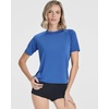 image:imageReal Essentials 4 Pack Womens Short Sleeve Rash Guard  UPF 50 Sun Shirt UV Protection Quick Dry Swim Top Plus SizeSet 3