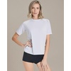 image:imageReal Essentials 4 Pack Womens Short Sleeve Rash Guard  UPF 50 Sun Shirt UV Protection Quick Dry Swim Top Plus SizeSet 7