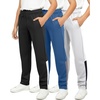 image:imageReal Essentials 3 Pack Boys Tricot Open Bottom Sweatpants  Athletic Running Pants with Pockets for Kids Teens YouthSet 9