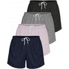 image:imageReal Essentials 4 Pack Womens Active Athletic Performance Mesh Shorts with Pockets Available in Plus SizeSet N