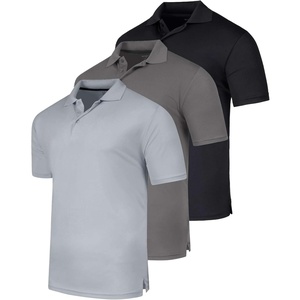 image:imageReal Essentials 3 Pack Mens Short Sleeve Golf Polo Casual Workout Sports Moisture Wicking Collared Shirt Big amp TallSet Q
