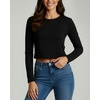 image:imageReal Essentials 4 Pack Womens Cotton Long Sleeve Crew Crop Top  Casual Cropped TShirt Available in Plus SizeSet 10