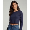 image:imageReal Essentials 4 Pack Womens Cotton Long Sleeve Crew Crop Top  Casual Cropped TShirt Available in Plus SizeSet 9