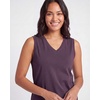 image:imageReal Essentials 5 Pack Womens Cotton VNeck Sleeveless Tank Top Basic Ladies Casual Shirts Available in Plus SizeSet 4