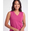 image:imageReal Essentials 5 Pack Womens Cotton VNeck Sleeveless Tank Top Basic Ladies Casual Shirts Available in Plus SizeSet 5