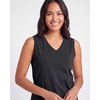 image:imageReal Essentials 5 Pack Womens Cotton VNeck Sleeveless Tank Top Basic Ladies Casual Shirts Available in Plus SizeSet 7