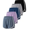 image:imageReal Essentials 5 Pack Girls DryFit Athletic Dolphin Shorts for Youth Kids Teens Running Gym Sports Ages 416Set 11