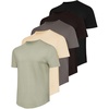 image:imageReal Essentials 5 Pack Mens Cotton Hipster Curved Hem Droptail Tee  Premium Longline TShirts with Long Tail Drop CutSet 7