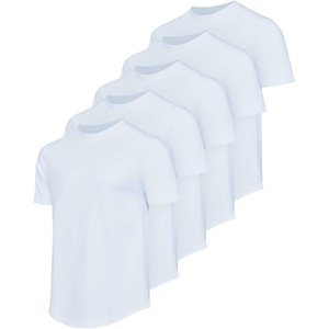 image:imageReal Essentials 5 Pack Mens Cotton Hipster Curved Hem Droptail Tee  Premium Longline TShirts with Long Tail Drop CutSet 8