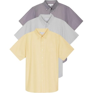 image:imageReal Essential 3 Pack Mens ShortSleeve Oxford Solid Button Down Collar Casual Shirts with Pocket Available in Big amp TallSet 1