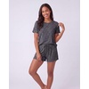 image:imageReal Essentials Womens 3 Piece Pajama Set Crew Tee Tank Top Sleep Shorts Short Sleeve Lounge Sleepwear PJ Soft Yummy ComfyCharcoal Heather