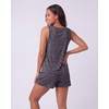image:imageReal Essentials Womens 3 Piece Pajama Set Crew Tee Tank Top Sleep Shorts Short Sleeve Lounge Sleepwear PJ Soft Yummy ComfyCharcoal Heather