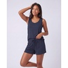image:imageReal Essentials Womens 3 Piece Pajama Set Crew Tee Tank Top Sleep Shorts Short Sleeve Lounge Sleepwear PJ Soft Yummy ComfySolid Navy Blazer