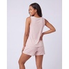 image:imageReal Essentials Womens 3 Piece Pajama Set Crew Tee Tank Top Sleep Shorts Short Sleeve Lounge Sleepwear PJ Soft Yummy ComfySolid Pale Lilac