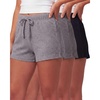 image:imageLadies Cotton Rib Lounge ShortSolid Black  Solid Quiet Shade  Grey Heather  Solid Bright White