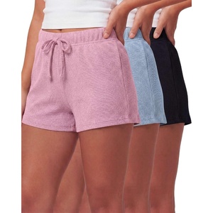 image:imageLadies Cotton Rib Lounge ShortSolid Black  Solid Black  Solid Chocolate Torte  Solid Moonbeam