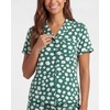 image:imageReal Essentials 2 Pack Womens Button Up Pajama Sets Short Sleeve Notch Collar Lounge Sleep PJ Open Bottom Pants Button DownMistletoe Flowers  Carinaria Hearts