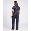 image:imageReal Essentials 2 Pack Womens Button Up Pajama Sets Short Sleeve Notch Collar Lounge Sleep PJ Open Bottom Pants Button DownNavy Blazer Stars  Moonbeam Check